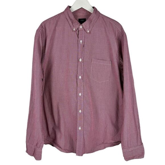 J. Crew Mens XL Red Check Long Sleeve Shirt - Picture 1 of 7